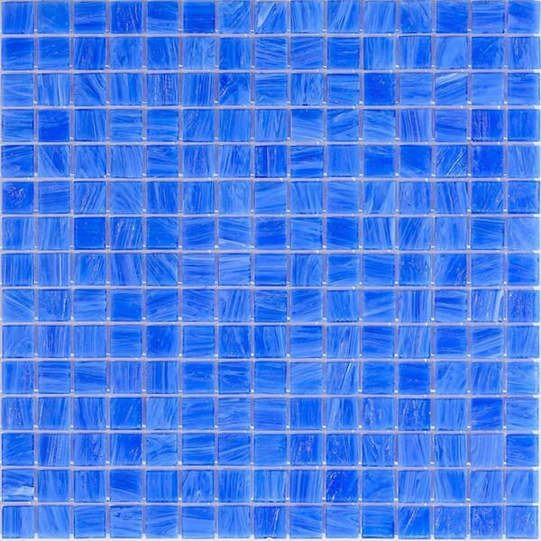 Apollo Tile Celestial 4" x 6" Glossy Ultramarine Blue Glass Mosaic Uniform square Wall & Floor Sample Tile 0.13 sq. ft./Piece 1-Pack