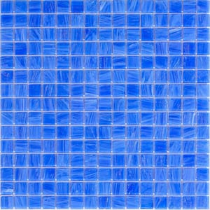 Celestial Glossy Ultramarine Blue 12 in. x 12 in. Glass Mosaic Wall and Floor Tile (20 sq. ft./case) (20-pack)