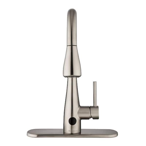 Glacier Bay - Nottely Touchless Single Handle Pull-Down Sprayer Kitchen Faucet in Stainless Steel