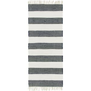 Lorelei Navy/Ivory 3 ft. x 6 ft. Striped Runner Rug