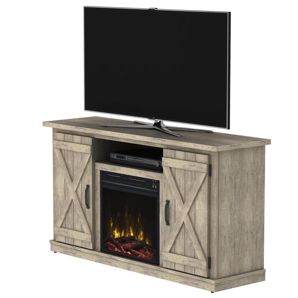 Classic Flame Cottonwood 47.50 in. Media Console Electric Fireplace in Ashland Pine Light Brown -  18MM6127-PD25S