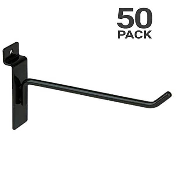 8'' slat wall metal hooks 50 pc stainless steel chrome new 