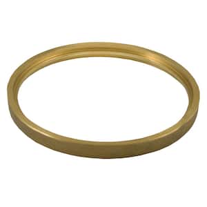 4 in. Ring in Polished Brass for 4-1/4 in. Dia Shower/Floor Drain Spuds