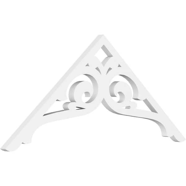 Ekena Millwork Bordeaux 1 in. D x 15 in. W x 36 in. L Signature Urethane Gable Pediment