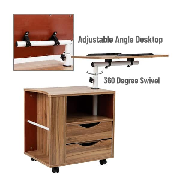 Adjustable Height - Brown - Laptop Desks - Desks - The Home Depot