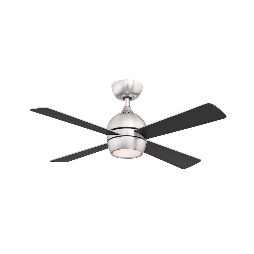 Kwad 44 in. Integrated LED Brushed Nickel Ceiling Fan with Opal Frosted Glass Light Kit and Remote Control price history on PriceWatchPro