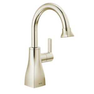 Contemporary Square Single Handle Beverage Faucet in Polished Nickel