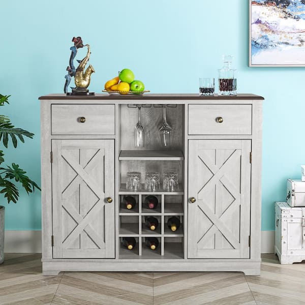 Festivo White Wood Bar Cabinet With Brushed Nickel Knobs Fwc20103 The Home Depot Festivo White Wood Bar Cabinet With, White Wood Wine Cabinet