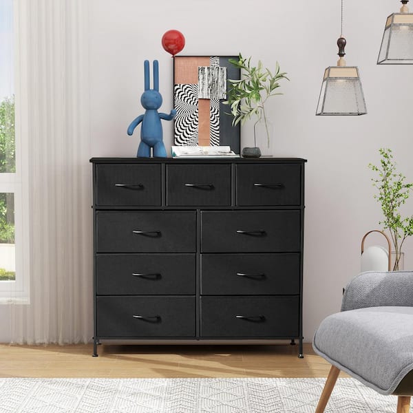 WONDER COMFORT Black 9-Drawer 11.8 in. W Chest of Drawers