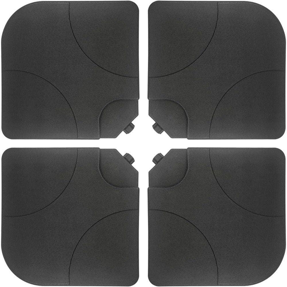 260 lbs. 4-Piece Plastic Patio Umbrella Base Stand Weight for Patio Outdoor 39.4 in. Cantilever Offset Umbrella Black price history on PriceWatchPro