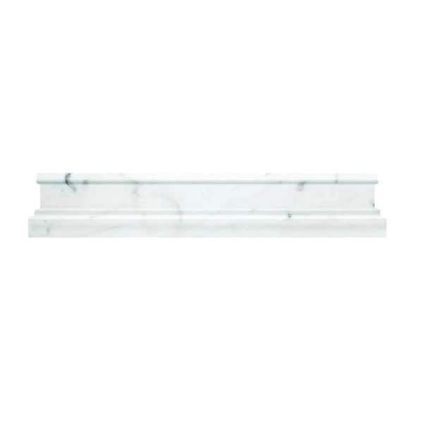 10 pack 2-in W x 12-in L Marble Polished Chair Rail Tile Trim (1.667 Sq ft/case)