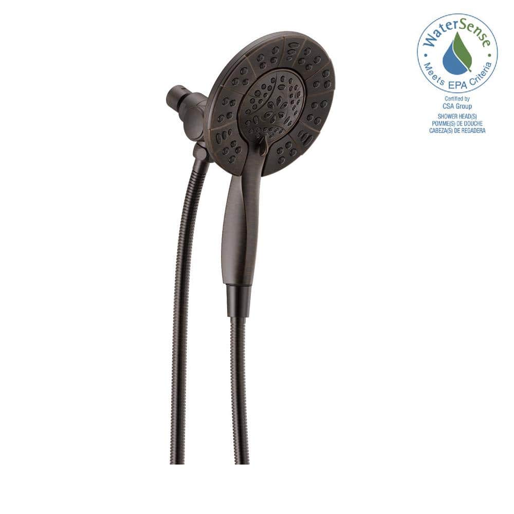 Venetian Bronze 4-Setting Dual Shower Head with Handheld Spray