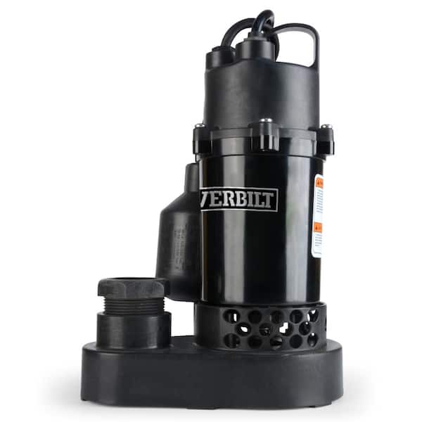 Everbilt - 1/4 HP Aluminum Submersible Sump Pump Tether Switch