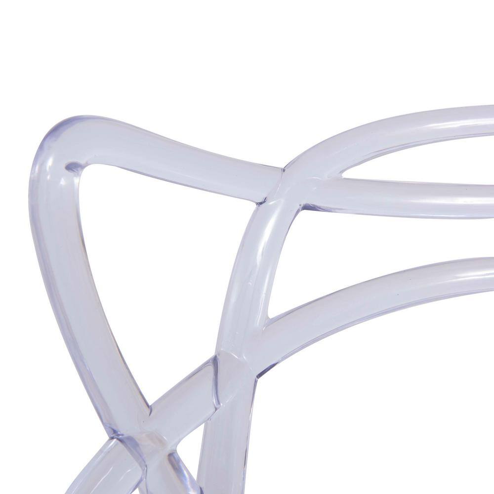 Milan Modern Clear Plastic Dining Chair with Elegant Wire Design