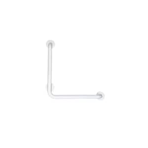 12 in./12 in. Right Hand Vertical Angle Grab Bar in Powder White