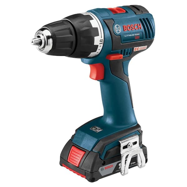 Bosch 18 Volt Lithium-Ion Cordless 1/2 in. Variable Speed EC Brushless Compact Tough Drill/Driver Kit