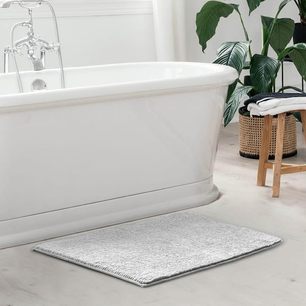Mind Reader 23.5-in x 15.25-in Grey Foam Bath Mat in the Bathroom Rugs &  Mats department at