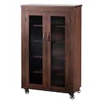 52.2 in. H x 31.5 in. W Brown Particle Board Shoe Storage Cabinet