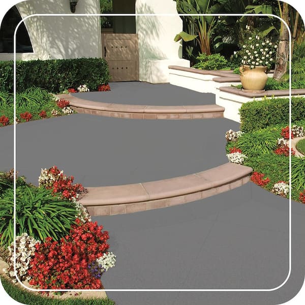 BEHR PREMIUM - 5 Gal. Gray Granite Grip Decorative Flat Interior/Exterior Concrete Floor Coating