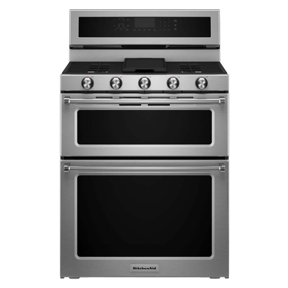 https://images.thdstatic.com/productImages/c84cd77c-d083-4330-b284-c01ddf86c845/svn/stainless-steel-kitchenaid-double-oven-gas-ranges-kfdd500ess-64_1000.jpg