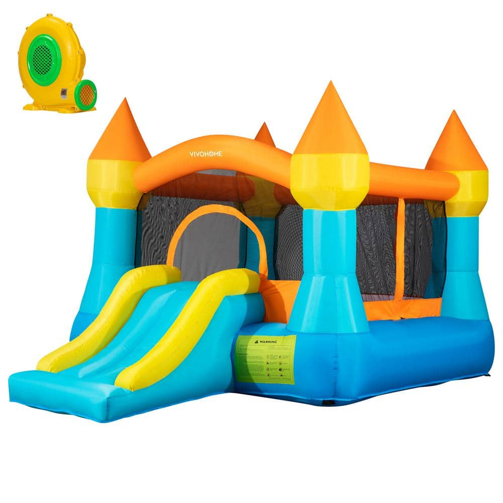 VIVOHOME Inflatable Jumping Castle Bounce House with 370-Watt Air Blower