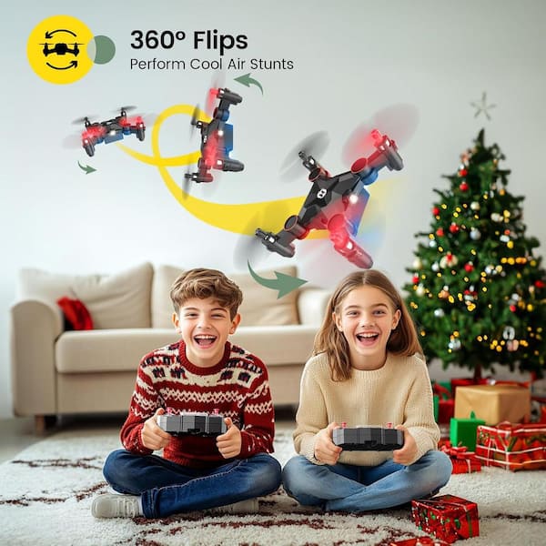 Vrbgify Foldable Mini Nano Drone for Kids Portable Pocket