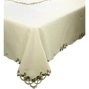 0.1 in. x 65 in. x 108 in. Winter Berry Collection Christmas Tablecloth