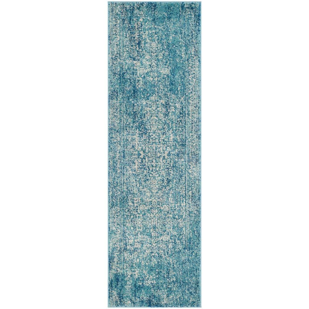 Evoke Blue/Ivory 2 ft. x 7 ft. Distressed Border Medallion Runner Rug price history on PriceWatchPro