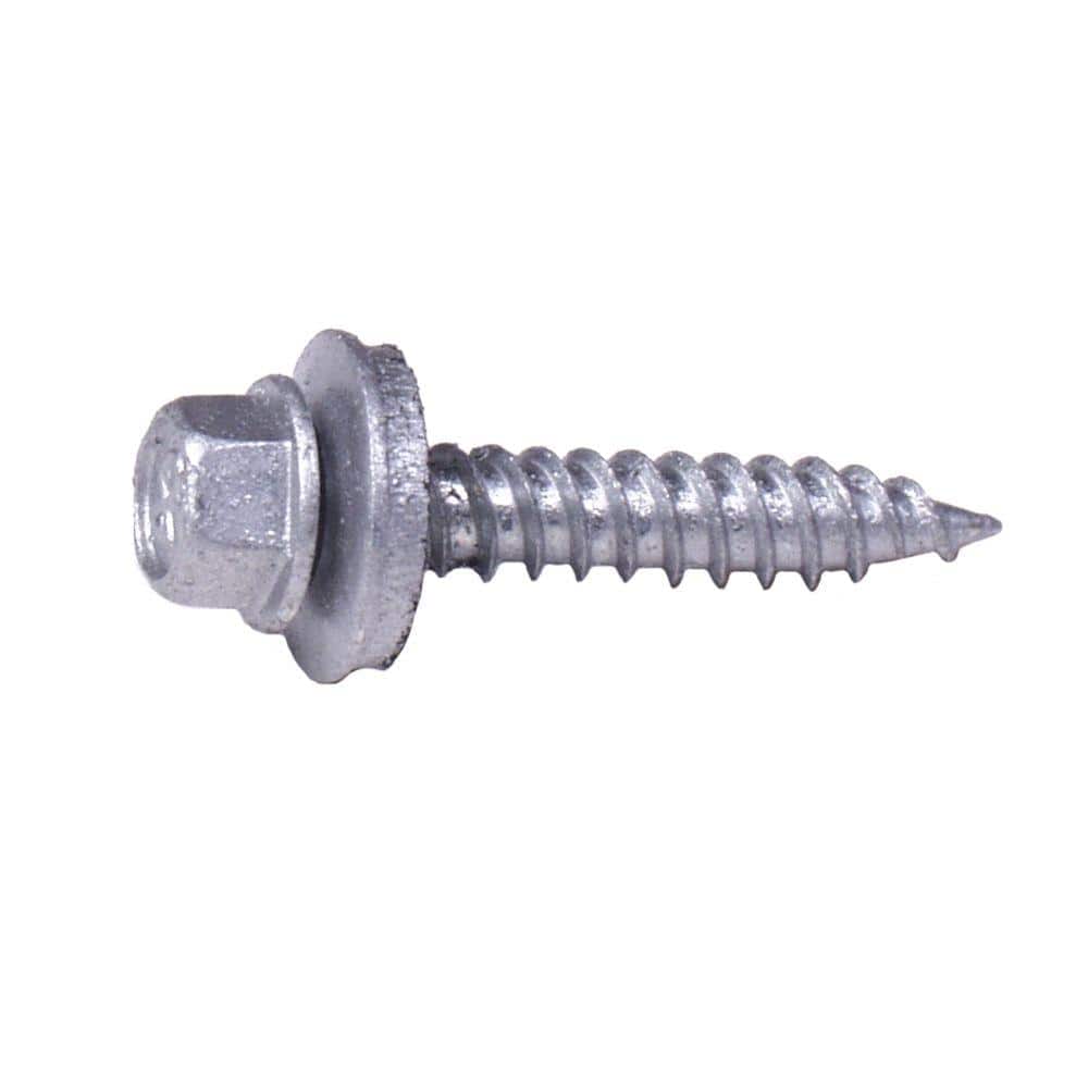 Fabral 10 1 in. External Hex Drive Flange HexHead Steel Wood Screws (250Pack) 6789060000
