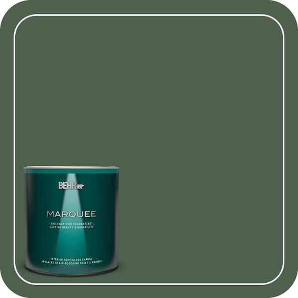 BEHR MARQUEE 1 qt. #450F-7 Hampton Green Semi-Gloss Enamel Interior Paint & Primer
