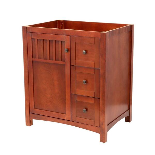 Home Decorators Collection Knoxville 30 in. W x 21.63 in. D x 34 in. H Vanity Cabinet Only in Nutmeg