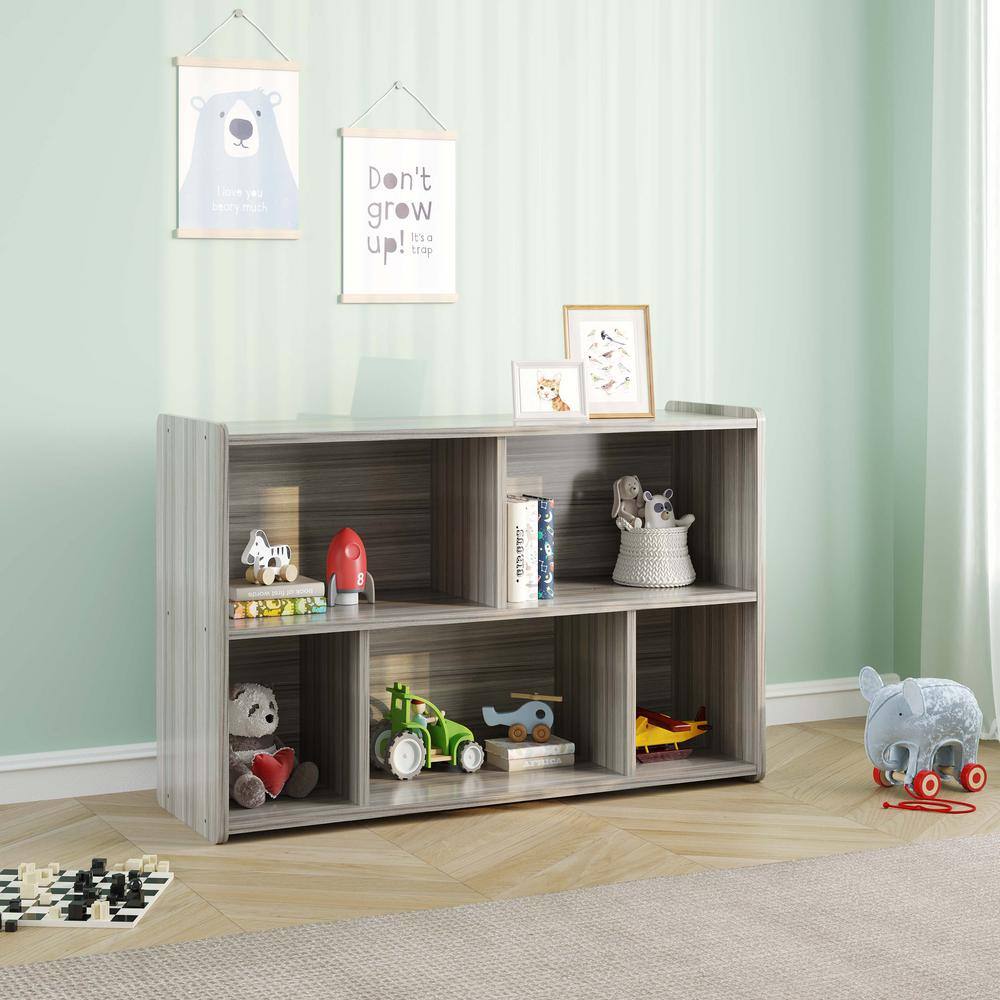5-Compartment Cubby 30.5 in. H x 46.0 in. W x 15 in. D Maple Composite Wood