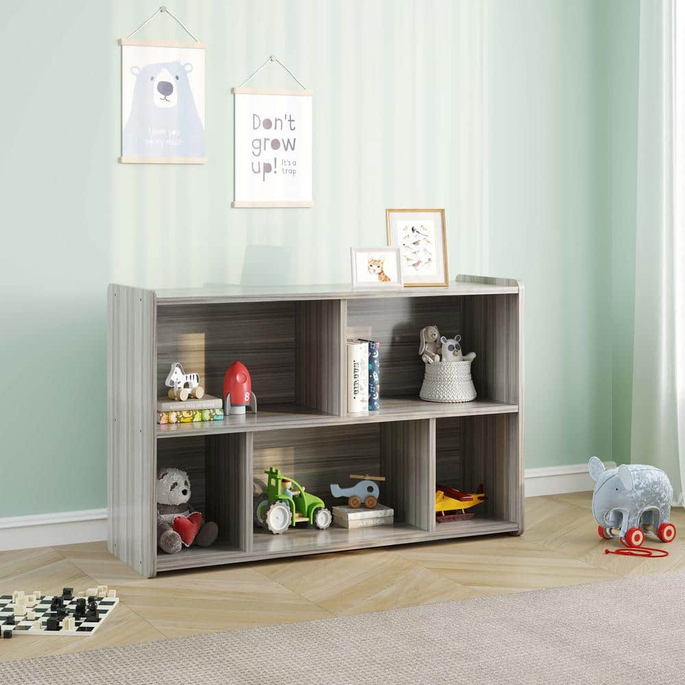 5-Compartment Cubby 30.5 in. H x 46.0 in. W x 15 in. D Maple Composite Wood