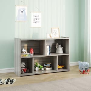 5-Compartment Cubby 30.5 in. H x 46.0 in. W x 15 in. D Maple Composite Wood Preschool Shelf Storage, Ready To Assemble
