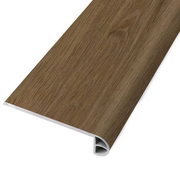 Waterproof Rigid Core Flush Stair Nosing in the color Accolade 0.98 in. T x 4.33 in. W x 94 in. L