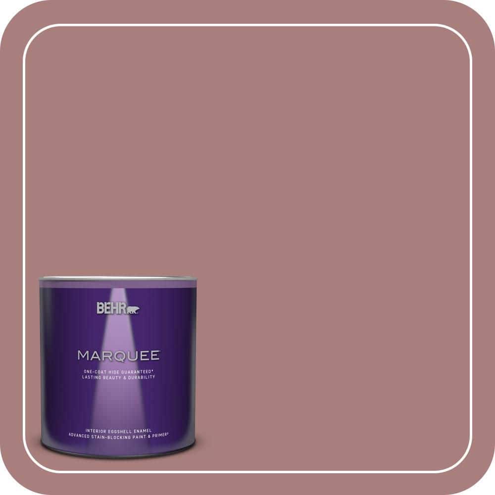 BEHR MARQUEE 1 qt. #140F-4 Bedford Brown Eggshell Enamel Interior Paint ...