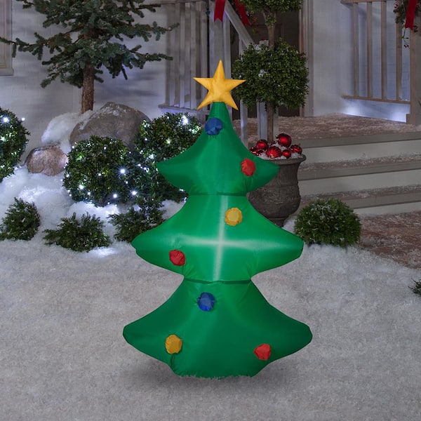 Home Accents Holiday 6.5 ft. Christmas Tree With Gifts Holiday Inflatable  89035 - The Home Depot