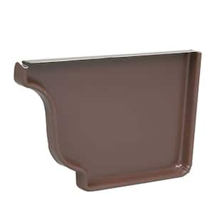 5 in. Brown Aluminum K-Style Right End Cap Special Order