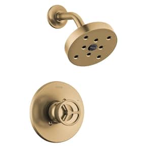 Trinsic Wheel 1-Handle Wall Mount Shower Faucet Trim Kit in Champagne Bronze (Valve Not Included)