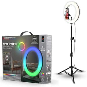 Studio Plus Smart Ring Lamp and LED Vlogging Kit, Includes Tripod Stand/Mount