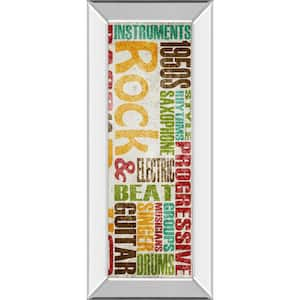 "Rock and Roll" By Sd Graphics Studio Mirror Framed Print Wall Art 18 in. x 42 in.