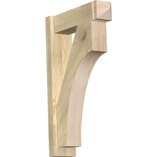 Ekena Millwork 6 in. x 32 in. x 20 in. Douglas Fir Westlake Arts and Crafts Rough Sawn Outlooker