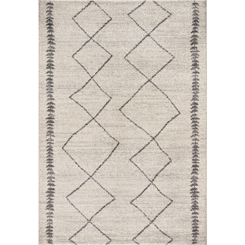 JONATHAN Y Zaina Moroccan Beni Souk Cream/Gray 5 Ft. X 8 Ft. Area Rug ...