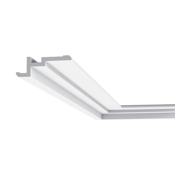 1-5/8 in. x 4-1/2 in. x 78-3/4 in. Primed White Plain Polystyrene Crown Moulding