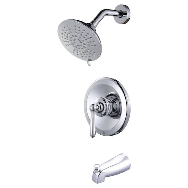 Single Handle 5-Spray Tub and Shower Faucet 1.8 GPM with High Pressure Showerhead in. Polished Chrome Valve Included