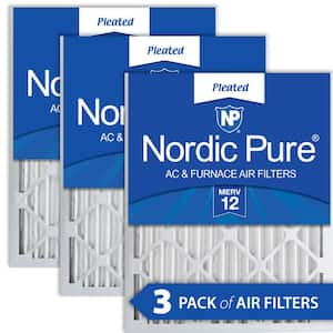 16 in. x 24 in. x 2 in. Allergen Pleated MERV 12 Air Filters (3-Pack)