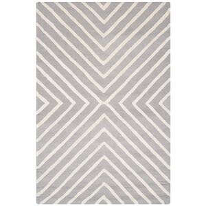 Cambridge Silver/Ivory 5 ft. x 7 ft. Geometric Area Rug