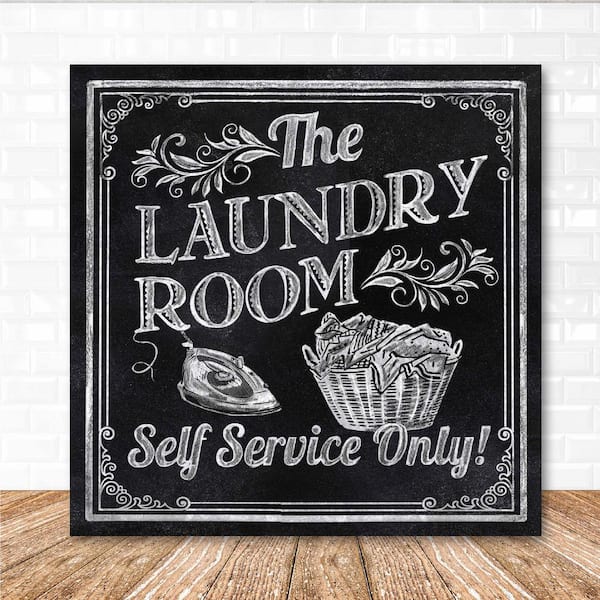 Courtside Market 16 in. x 16 in. "Laundry room" Canvas Printed Wall Art