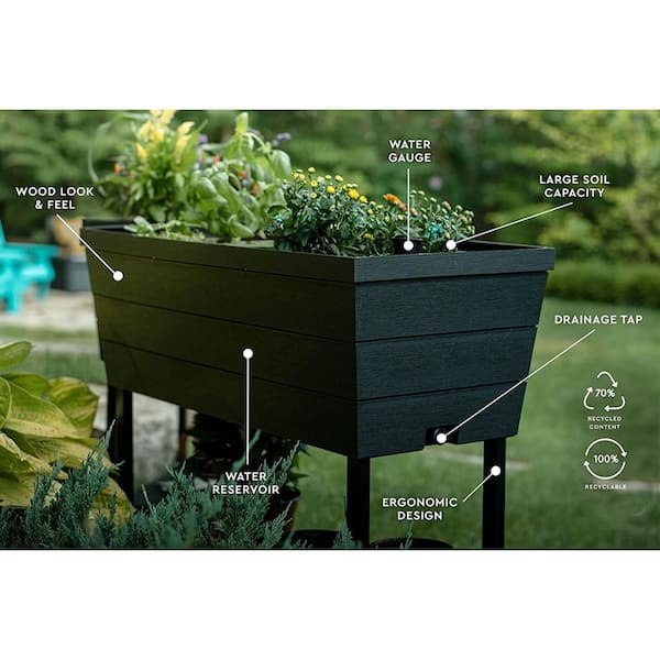 Keter Urban Bloomer 12.7 Gallon Raised Garden Bed with Self Watering Plante