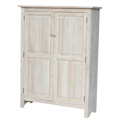 51 in. H Solid Wood Pantry in Unfinished Wood